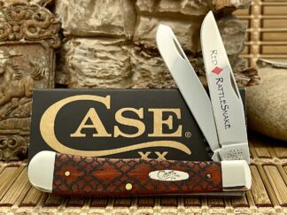 Case XX USA 2023 Chestnut Bone Rattlesnake Trapper Pocket Knife