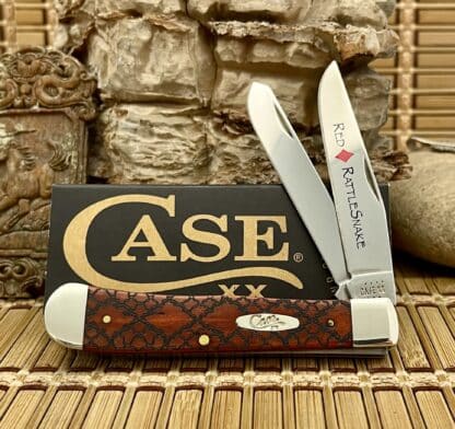 Case XX USA 2023 Chestnut Bone Rattlesnake Trapper Pocket Knife