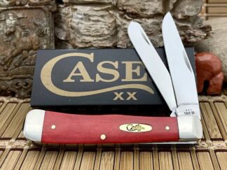 Case XX USA 2023 Smooth Dark Red Bone 10760 Trapper Pocket Knife
