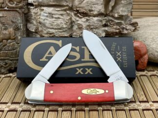 Case XX USA 2023 Smooth Dark Red Bone 10765 Canoe Pocket Knife