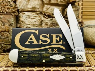Case XX USA Tortoise Shell Olive Bone 1/500 Trapper Pocket Knife NEW