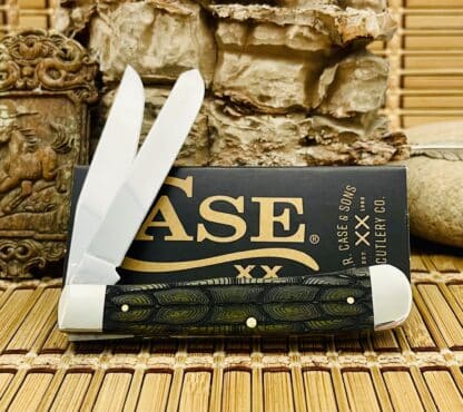 Case XX USA 2024 Tortoise Shell Olive Bone 1/500 Trapper Pocket Knife NEW - Image 3