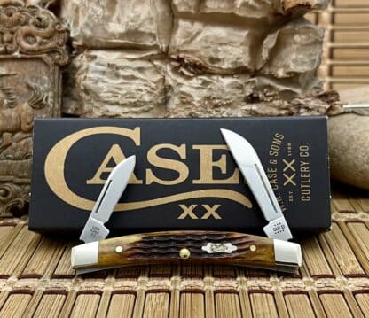 Case XX USA Rogers Corn Cob Jig Antique Bone 52851 Small Congress Knife