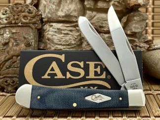 Case XX USA Smooth Blue Denim Canvas Laminate 60510 Trapper Knife