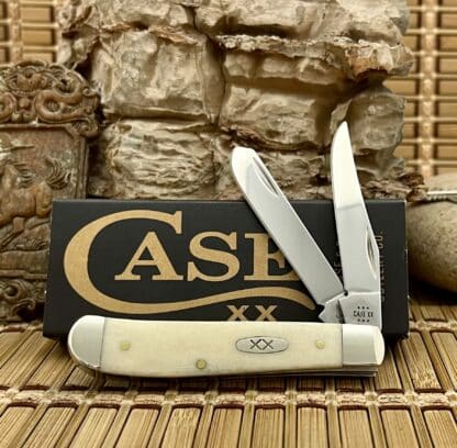 Case XX USA 2024 Smooth Natural Bone 13313 Mini Trapper Knife