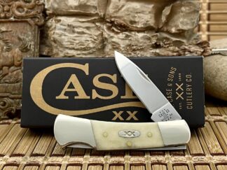 Case XX USA 2024 Smooth Natural Bone 13314 XX Oval Lockback Knife