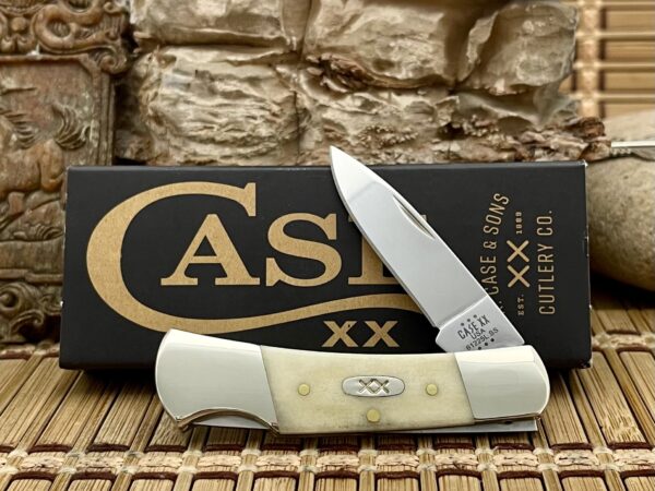Case XX USA 2024 Smooth Natural Bone 13314 XX Oval Lockback Knife