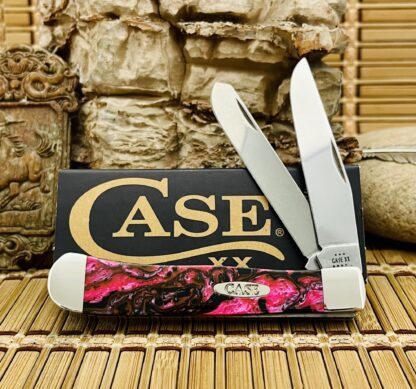 Case XX USA 2024 Beautiful Black Salmon Stainless Trapper Pocket Knife