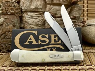 Case XX USA 2024 Smooth Natural Bone 13310 XX Oval Trapper Knife