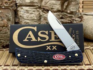 Case XX USA Rogers Jig Navy Blue Bone 6890 Sod Buster Jr Knife