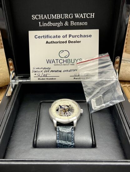 Schaumburg Lindburgh & Benson Rare Modern Baroque Skeleton Automatic Luxury Watch 1/25 - Image 6