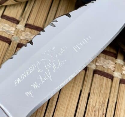 Buck 110 USA Painted Pony Mother of Pearl & Coral Folding Hunter Knife #PROTO - Image 3