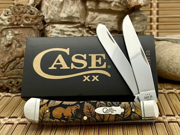 Case XX USA Antique Bone SQUIRREL Wildlife Series Trapper 1/500 Pocket Knife