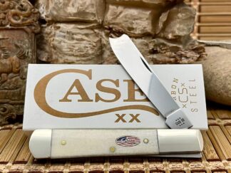 Case XX USA Natural Bone 14096 Stars & Stripes Carbon Razor Barlow Knife