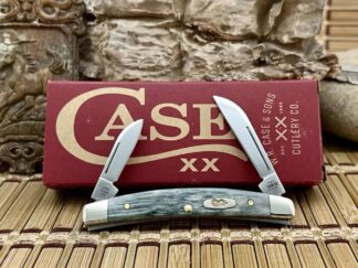 Case XX USA Pocket Worn Crandall GRAY Bone Carbon 58422 Small Congress Knife