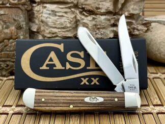 Case XX USA Natural Zebra Wood 25142 Mini Trapper Knife
