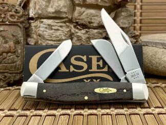 Case XX USA Black Curly Oak 14004 Large Stockman Knife