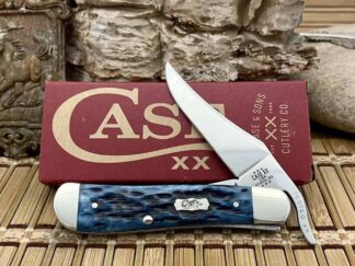 Case XX USA Pocket Worn Mediterranean Blue Bone 51859 Russlock Knife