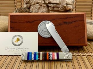 Case XX Wild Horse Custom Exotic PATCHWORK Gemstone Razor Barlow Knife #01