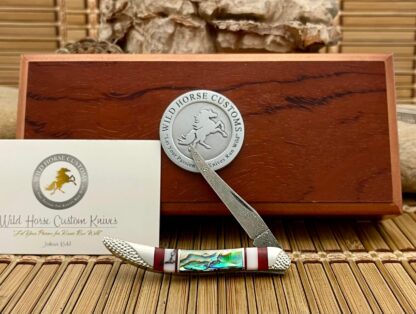 damascus pocket knife - toothpick