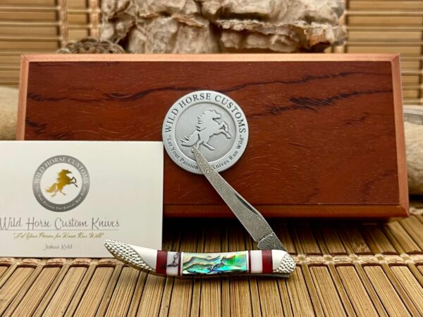 damascus pocket knife - toothpick