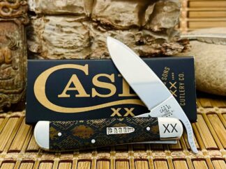 Case XX USA Antique Bone Diamondback Snake Skin 1/500 Russlock Knife