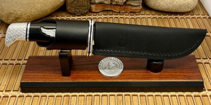 Buck 119 Special USA Wild Horse Custom "Diamond Wings" Black Hunting Knife #1 - Image 5