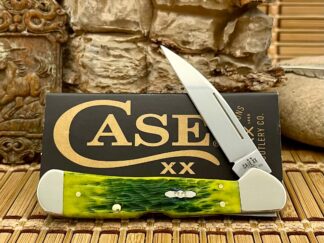 Case XX USA 2025 Peachseed Jig Green Apple Bone 27864 Copperlock Knife