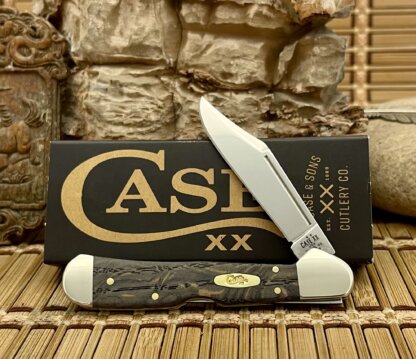 Case XX USA 2025 Smooth Black Curly Oak 14010 Mini Copperlock Knife