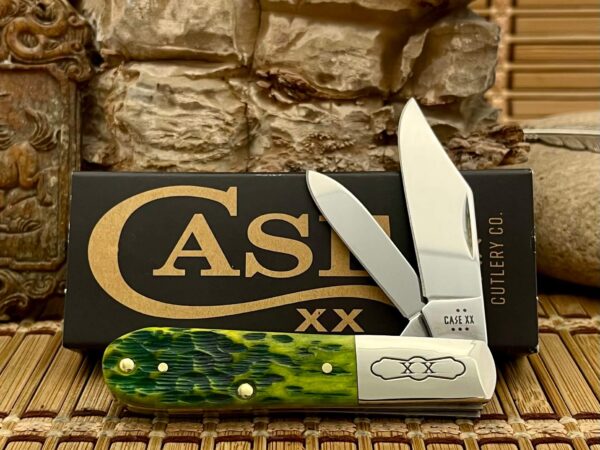 Case XX USA 2025 Peachseed Jig Green Apple Bone 27865 Barlow Knife