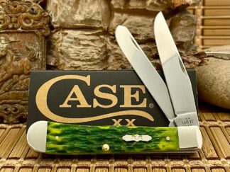 Case XX USA 2025 Peachseed Jig Green Apple Bone 27860 Trapper Knife
