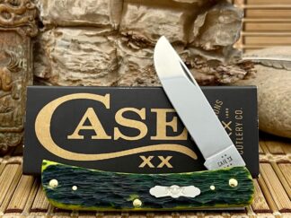 Case XX USA 2025 Peachseed Jig Green Apple Bone 27863 Sod Buster Jr Knife