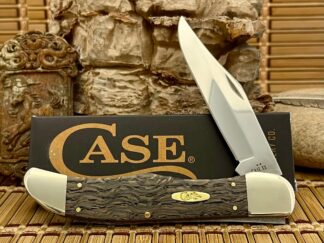 Case XX USA 2025 Smooth Black Curly Oak 14008 Folding Hunter Knife