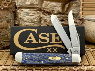 Case XX USA 2025 Smooth Blue Sycamore Wood 63731 Mini Trapper Knife