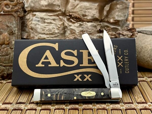 Case XX USA 2025 Black Curly Oak 14007 Baby Doc Knife