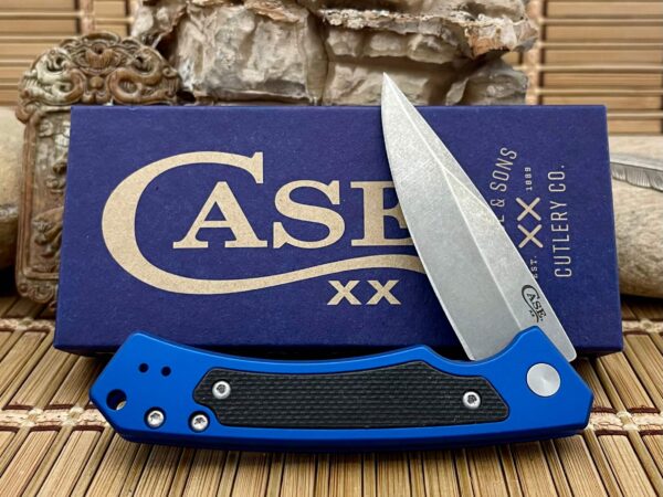 Case XX USA Blue Aluminum S35VN Frame Lock 25882 G-10 Marilla Flipper Knife