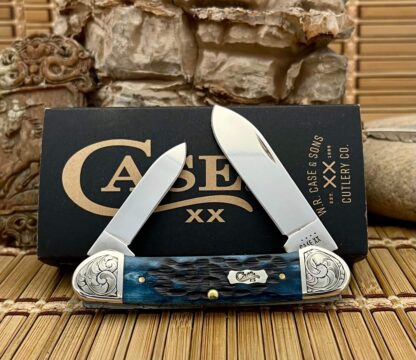 Case XX USA Custom Mediterranean Bone Scrolled Canoe Knife