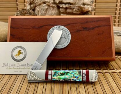 Case XX Razor – Custom Abalone & Bloody Jasper Barlow Knife #02 - Image 3