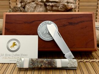 Case XX Wild Horse Custom Red Brown Jasper & Mammoth Razor Barlow Knife #1