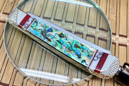 Case XX Wild Horse Custom Abalone & Bloody Jasper Trapper Knife #02 - Image 4
