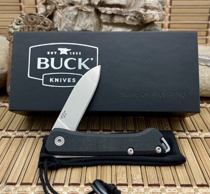 Buck 250 USA Saunter – Slipjoint Pocket Knife with Black Micarta - Image 2