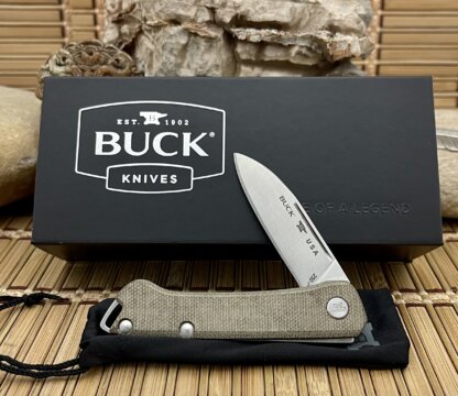 Buck 250 USA Saunter – Green & Black Micarta Slipjoint Knife