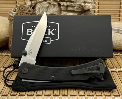 Elite Buck Hunting Knife – 110 Slim Pro TRX Black G10 S30V - Image 2