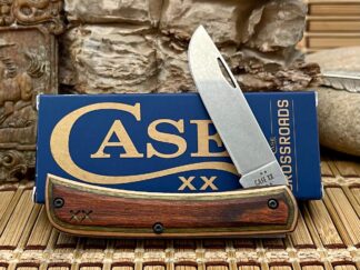 Case XX USA Green/Brown Laminate Wood XR Crossroads S35VN Sod Buster Jr Knife