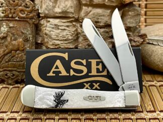 Case XX USA White Pearl DEER SCENE 1/500 Trapper Knife