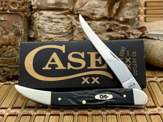 Case XX USA Rough Black Delrin 18242 Stainless Medium Toothpick Knife