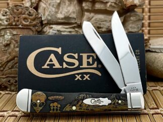 Case XX USA Smooth Antique Bone AREA 51 / UFO Alien Trapper 1/500 Knife NEW