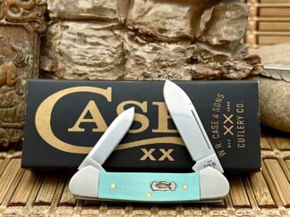 Case XX USA 2025 Smooth Seafoam Green G-10 18107 Baby Butterbean Knife
