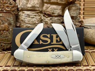 Case XX USA 2025 Smooth Natural Bone 13318 XX Oval Sowbelly Knife