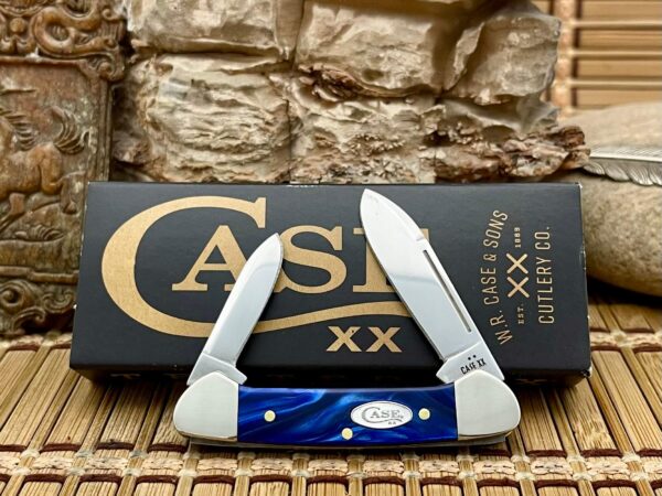 Case XX USA 2025 Blue Pearl Kirinite 23449 Stainless Baby Butterbean Knife
